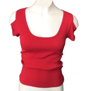 Charlotte Russe Vibrant Red Knit Top